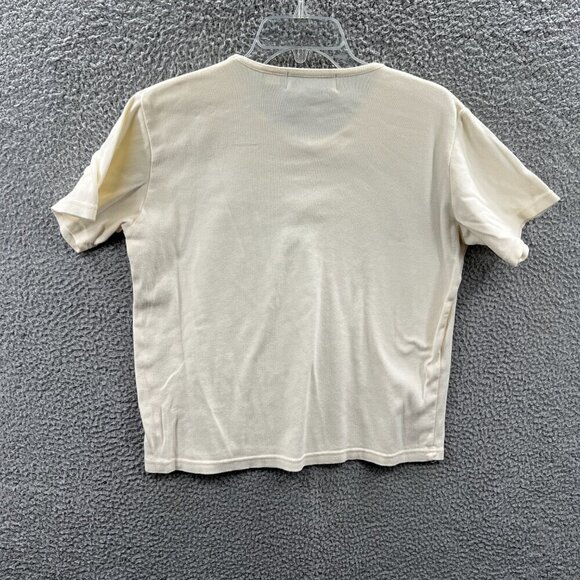 Orvis Womens‎ Top Small Cream 100% Cotton Short Sleeve Pullover Shirt - Picture 2 of 9